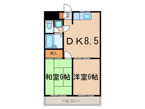 レジデンス西寺尾の物件間取画像